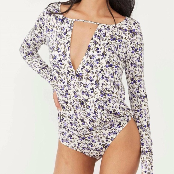 NWT Free People Intimately Kaya Floral Bodysuit - Picture 9 of 9
